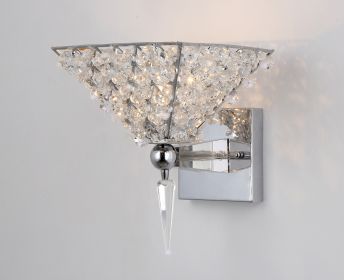 Hades 1-light Clear Crystal Wall Lamp