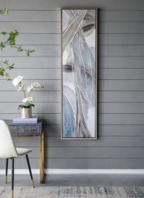 Set of 2 Elongated Modern Abstract Oil Paintings, Wall Art for Living Room Dining Room Bedroom Office Entryway, 20" x 71"