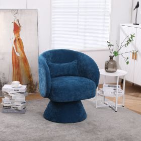 Swivel Accent Chair Armchair, Round Barrel Chair in Fabric for Living Room Bedroom(Teal)