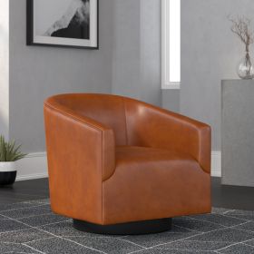 Garland Caramel Wood Base Swivel Chair