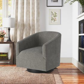 Garland Charcoal Wood Base Swivel Chair