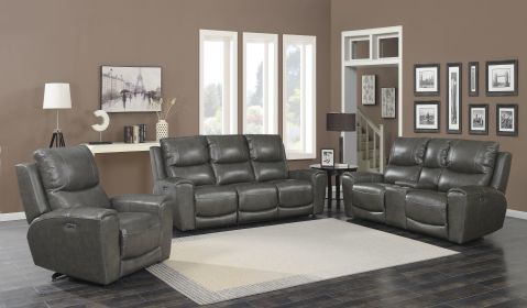 Laurel - 3 Piece Power Reclining Living Room Set - Gray