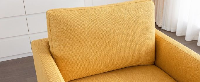 Mid Century Modern Swivel Accent Chair Armchair for Living Room, Bedroom, Guest Room, Office, Mustard Yellow