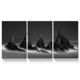 3 Panels Framed Mountain View Canvas Wall Art Decor,3 Pieces Mordern Canvas Decoration Painting for Office,Dining room,Living room