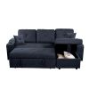 Right-facing sectional sofa with footrest, convertible corner sofa with armrest storage, living room and apartment sectional sofa, right chaise longue