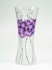 Handpainted Glass Vase | Painted Art Glass Vase | Interior Design Home Decor | Table vase 12 inch