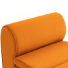 House hold Accent Chair with Ottoman, Cushioned deep seat no armrest accent single lazy chair for Living Room