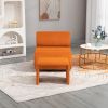 House hold Accent Chair with Ottoman, Cushioned deep seat no armrest accent single lazy chair for Living Room