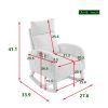 s[Video] Welike 27.6"W Modern Accent High Backrest Living Room Lounge Arm Rocking Chair, Two Side Pocket ,Teddy White (Ivory)