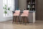 COOLMORE Swivel Bar Stools with Backrest Footrest , with a fixed height of 360 degrees