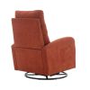 JiaDa Upholstered Swivel Glider.Rocking Chair for Nursery in Orange.Modern Style One Left Bag