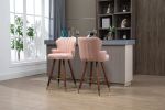 COOLMORE Swivel Bar Stools with Backrest Footrest , with a fixed height of 360 degrees