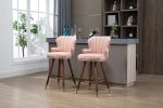 COOLMORE Swivel Bar Stools with Backrest Footrest , with a fixed height of 360 degrees