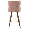 COOLMORE Swivel Bar Stools with Backrest Footrest , with a fixed height of 360 degrees