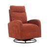 JiaDa Upholstered Swivel Glider.Rocking Chair for Nursery in Orange.Modern Style One Left Bag