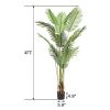 FCH 4FT Green Plastic 12 Leaf Palm Tree Simulation Tree