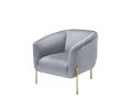 ACME Carlson Accent Chair, Gray Velvet & Gold 59790