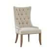 Button Tufted Captain Accent Chair