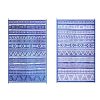 4.98x8FT Reversible Outdoor Rug Waterproof Mat with Storage Bag Portable Plastic Carpet Indoor Outdoor Activity for Picnic Patio Deck RV Trip Blue & W