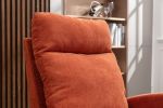 JiaDa Upholstered Swivel Glider.Rocking Chair for Nursery in Orange.Modern Style One Left Bag