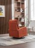 JiaDa Upholstered Swivel Glider.Rocking Chair for Nursery in Orange.Modern Style One Left Bag