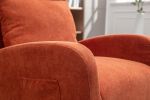 JiaDa Upholstered Swivel Glider.Rocking Chair for Nursery in Orange.Modern Style One Left Bag