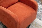 JiaDa Upholstered Swivel Glider.Rocking Chair for Nursery in Orange.Modern Style One Left Bag