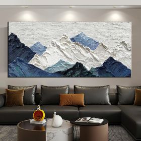 Handmade Oil Painting Thick Texture Abstract Landscape Oil Painting Gorgeous Abstract Landscape 3D Wall Art on Canvas Serene Abstract Landscape 3D Lar (style: 1, size: 90X120cm)