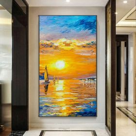 Handmade Oil Painting Modern Oil Painting On Canvas Abstract Oil Painting Hand Painted Large Wall Art For Living Room Hallway Bedroom Luxurious Decora (style: 1, size: 90X120cm)