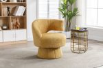 360 Degree Swivel Cuddle Barrel Accent Chairs, Round Armchairs with Wide Upholstered, Fluffy Fabric Chair for Living Room, Bedroom, Office, Waiting Ro