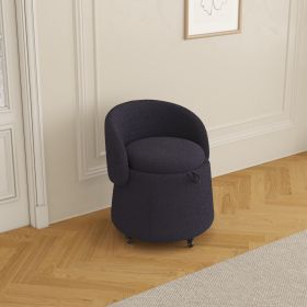 Multi-functional stool can be moved for storage,teddy fleece Bedroom and living room (Color: as Pic)