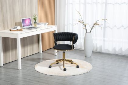 COOLMORE Home Office Desk Chair, Vanity Chair, Modern Adjustable Home Computer Executive Chair Swivel Task Chair for Small Space, Living Room, Make-up (Color: as Pic)