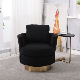 Teddy Swivel Barrel Chair, Swivel Accent Chairs Armchair for Living Room, Reading Chairs for Bedroom Comfy (Color: as Pic)