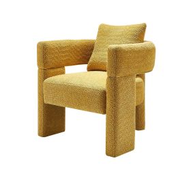 30.51" Wide Boucle Upholstered Accent Chair (Color: as Pic)