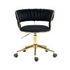 COOLMORE Home Office Desk Chair, Vanity Chair, Modern Adjustable Home Computer Executive Chair Swivel Task Chair for Small Space, Living Room, Make-up