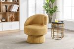 360 Degree Swivel Cuddle Barrel Accent Chairs, Round Armchairs with Wide Upholstered, Fluffy Fabric Chair for Living Room, Bedroom, Office, Waiting Ro