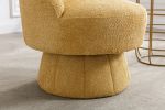 360 Degree Swivel Cuddle Barrel Accent Chairs, Round Armchairs with Wide Upholstered, Fluffy Fabric Chair for Living Room, Bedroom, Office, Waiting Ro