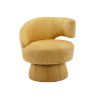 360 Degree Swivel Cuddle Barrel Accent Chairs, Round Armchairs with Wide Upholstered, Fluffy Fabric Chair for Living Room, Bedroom, Office, Waiting Ro