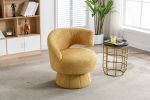 360 Degree Swivel Cuddle Barrel Accent Chairs, Round Armchairs with Wide Upholstered, Fluffy Fabric Chair for Living Room, Bedroom, Office, Waiting Ro