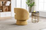 360 Degree Swivel Cuddle Barrel Accent Chairs, Round Armchairs with Wide Upholstered, Fluffy Fabric Chair for Living Room, Bedroom, Office, Waiting Ro