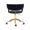 COOLMORE Home Office Desk Chair, Vanity Chair, Modern Adjustable Home Computer Executive Chair Swivel Task Chair for Small Space, Living Room, Make-up